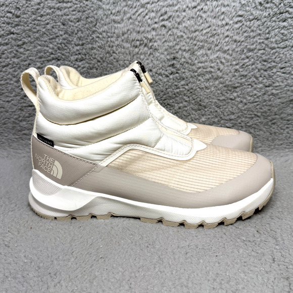 The North Face ThermoBall Progressive Zip II WP Womens Size 9 Winter Boots Cream - Picture 1 of 10